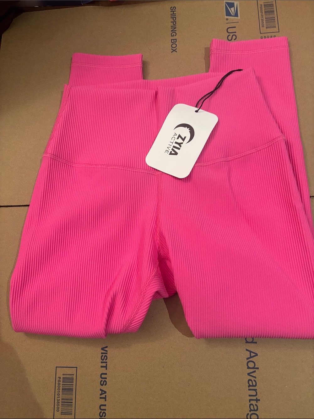 NWT ZYIA Ribbed High Rise Leggings -m